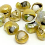 Mostly large and gold South Sea pearls.