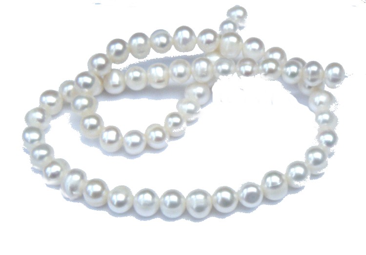 White 7-8mm Round Pearls