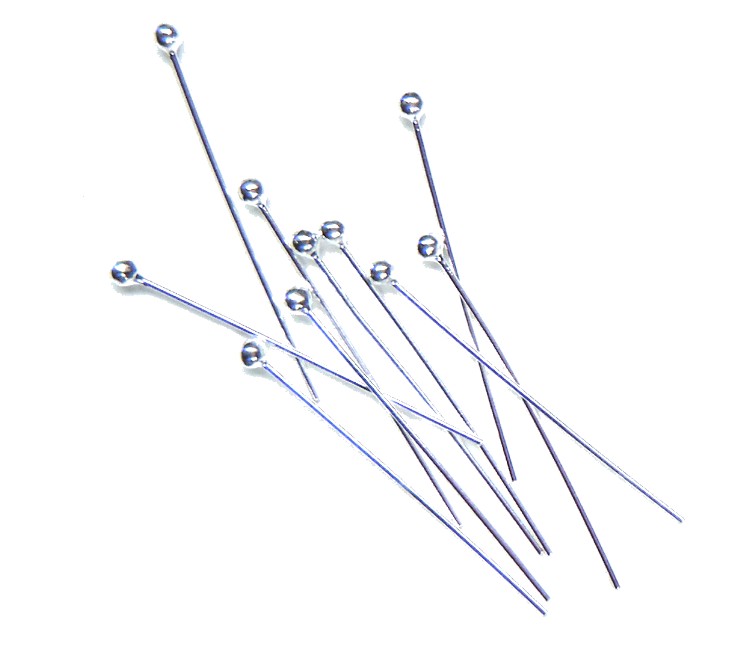 25mm Silver Headpins