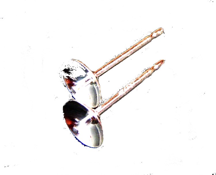 Silver Pearl Cup Ear Wire