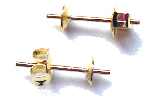 Vermeil Pearl Cup Ear Wire