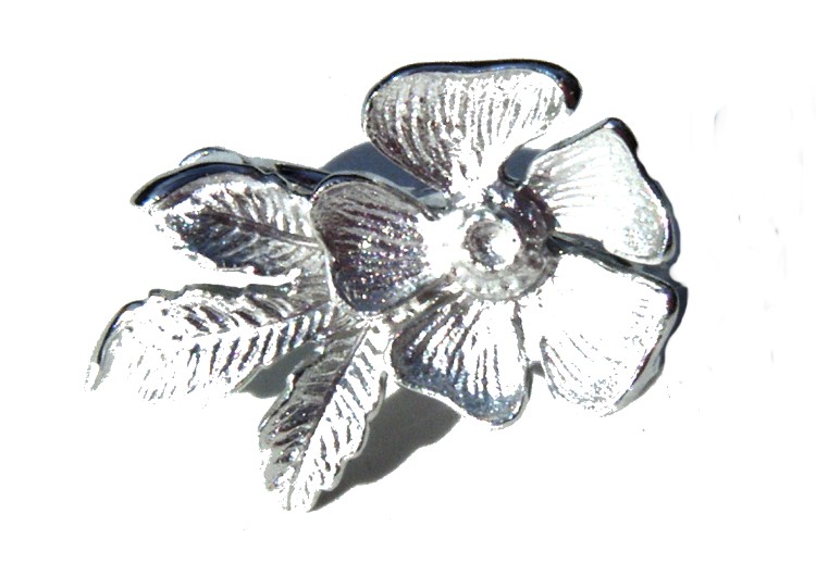 Silver Flower Lariat Clasp