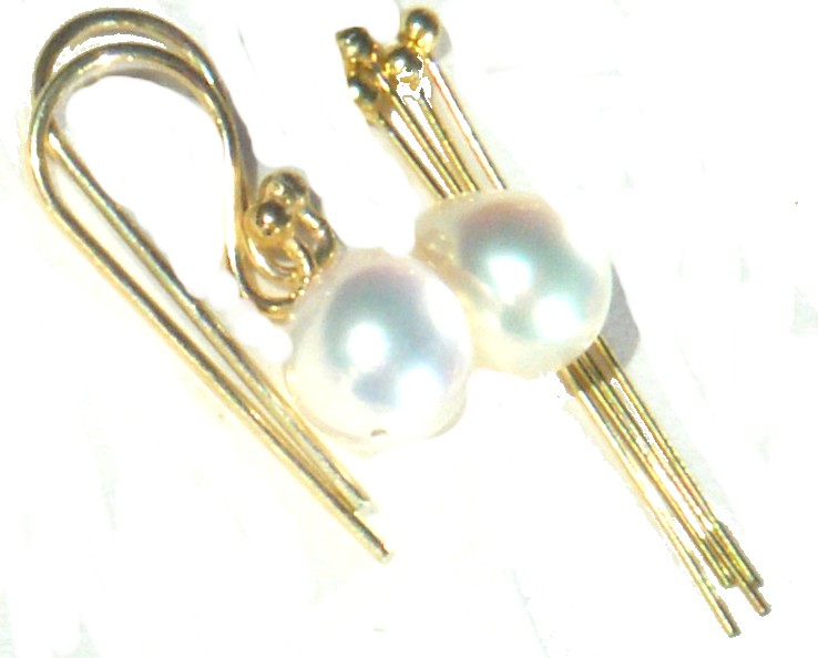 AAA White Pearl Earring Kit with Vermeil