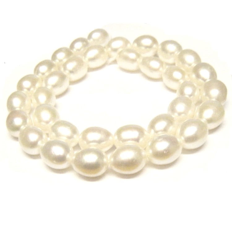 White 6-6.5mm Rice Pearls