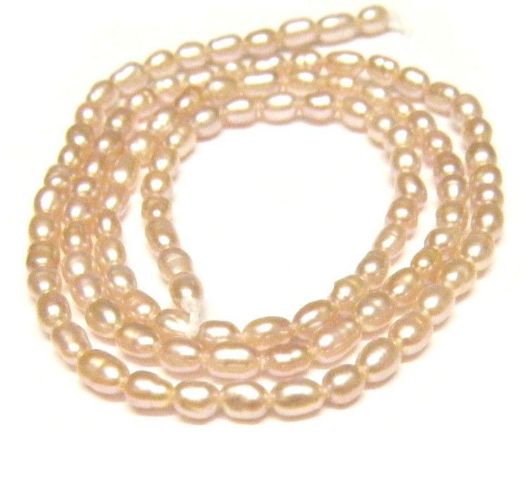 Pink 2-3mm Rice Pearls