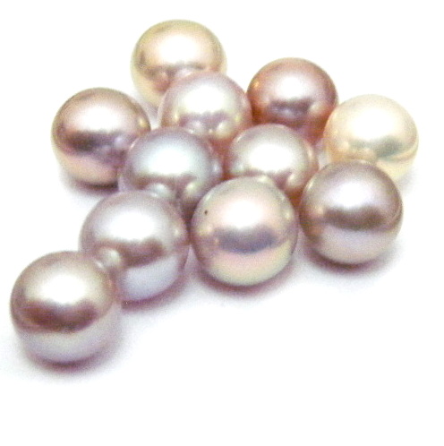 Natural Colours Round 6.8-7.2mm Undrilled pearls