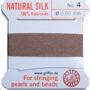 Brown 7 Griffin silk
