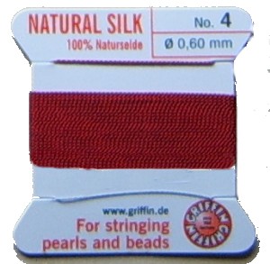 Red (scarlet) 4 Griffin Silk