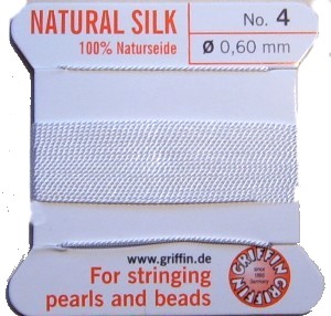 White 4 Griffin silk