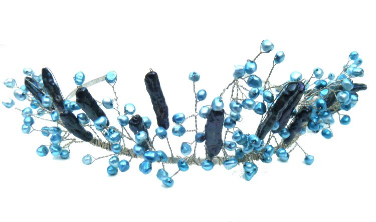 Blue extravaganza tiara